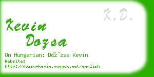 kevin dozsa business card